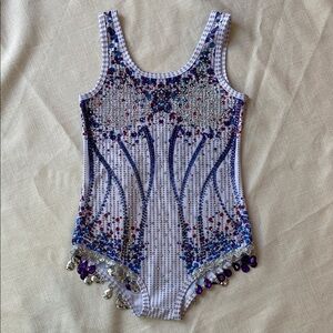 Sparkling Purple and Silver Kids Dance Costume